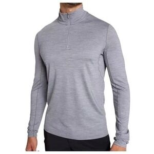 VRST X Smartwool Long Sleeve 1/4 Zip Men's XL Gray Merino Wool Stretchy Shirt